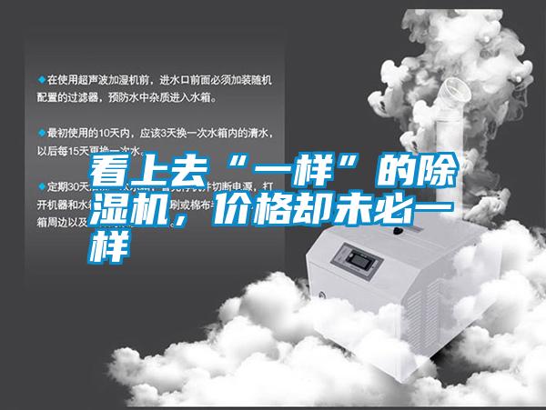 看上去“一樣”的除濕機，價格卻未必一樣
