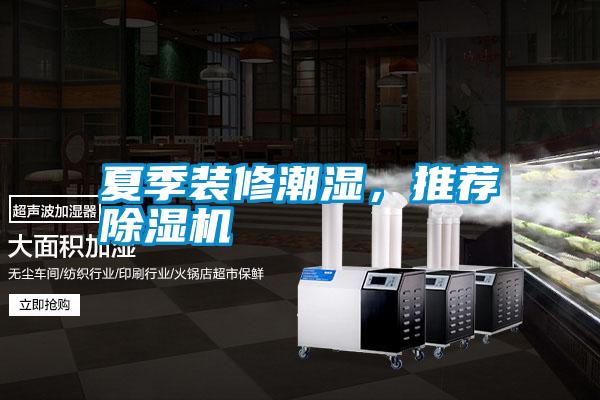 夏季裝修潮濕，推薦除濕機
