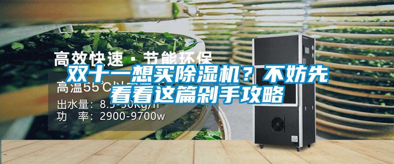 雙十一想買除濕機？不妨先看看這篇剁手攻略