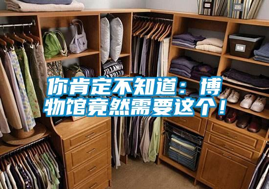 你肯定不知道：博物館竟然需要這個！