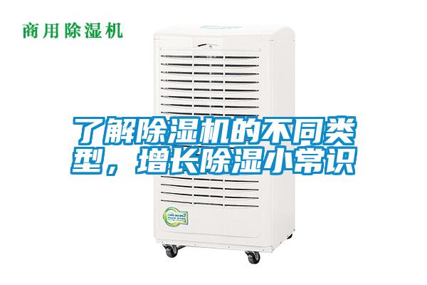 了解除濕機的不同類型，增長除濕小常識