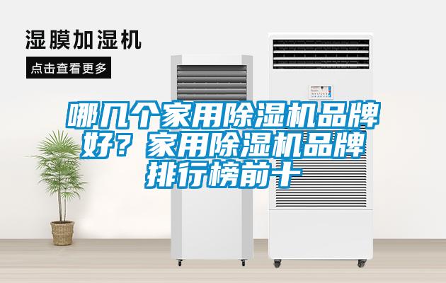 哪幾個家用除濕機品牌好？家用除濕機品牌排行榜前十