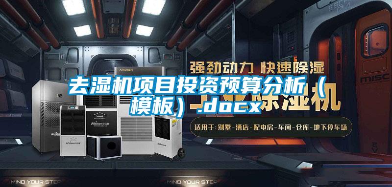 去濕機項目投資預(yù)算分析（模板）.docx