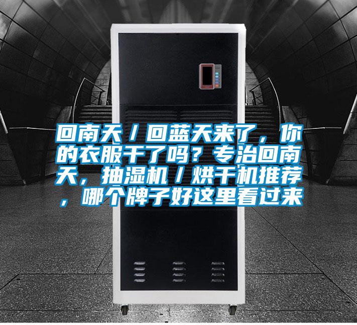 回南天／回藍天來了，你的衣服干了嗎？專治回南天，抽濕機／烘干機推薦，哪個牌子好這里看過來