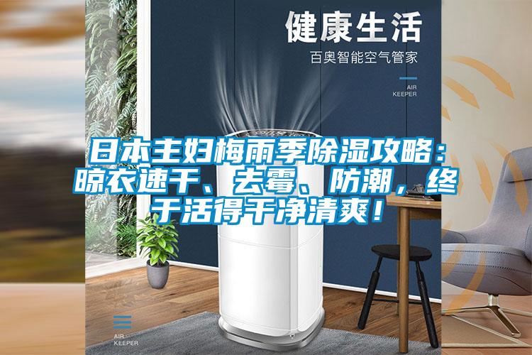 日本主婦梅雨季除濕攻略：晾衣速干、去霉、防潮，終于活得干凈清爽！