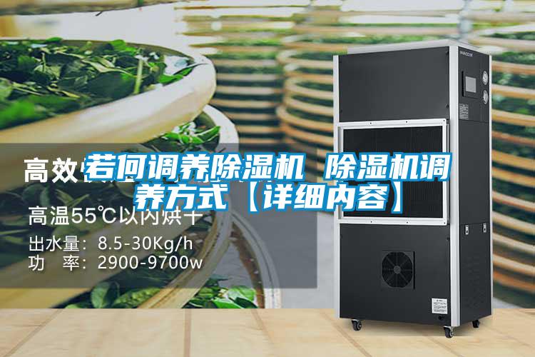 若何調(diào)養(yǎng)除濕機 除濕機調(diào)養(yǎng)方式【詳細(xì)內(nèi)容】