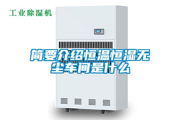 簡(jiǎn)要介紹恒溫恒濕無(wú)塵車(chē)間是什么