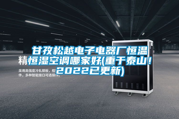 甘孜松越電子電器廠恒溫恒濕空調(diào)哪家好(重于泰山！2022已更新)